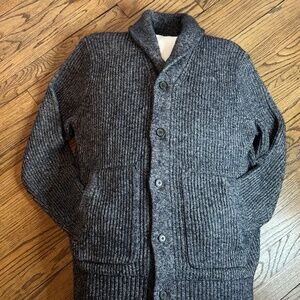 NWT Banana Republic XL Chunky Ribbed Cardigan - Heathered Charcoal